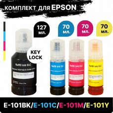 Комплект чернил T03V14A, T03V24A, T03V34A, T03V44A E-101 для Epson ELC цвет 3*70ml, черн 1*127ml