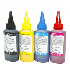 Комплект чернил 4 цвета для Epson XP-103, C67,SX125, DX3800, BX305F, WF-7015, пигмент ELC (4х100мл)
