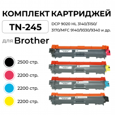 Комплект картриджей TN-245 CMYK  4 цвета для BROTHER DCP 9020 HL 3140/3150/3170 MFC 9140/9330 ELC