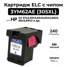 Картридж 3YM62AE (305XL) черный для HP DeskJet 2320, 2710, 2720  (10,6 мл) ELC