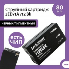 Картридж 3ED71A 712 Bk для HP DesignJet-Studio T210/T230/T250/T630/T650 Черный (80 мл.) ELC