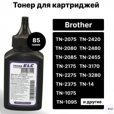 Тонер ELC393-85 для Brother TN-2075/TN-2175/TN-2275/TN-2375/TN-1075/TN-1095 ELC 85гр. бут. (HG393)