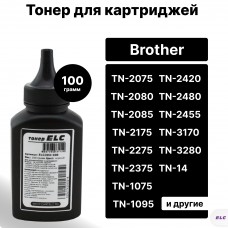 Тонер ELC393-100 для Brother TN-2075/TN-2175/TN-2275/TN-2375/TN-1075/TN-1095 ELC 100гр. бут. (HG393)