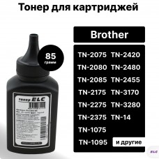 Тонер ELC393-85 для Brother TN-2075/TN-2175/TN-2275/TN-2375/TN-1075/TN-1095 ELC 85гр. бут. (HG393)