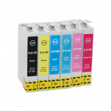 Комплект T0817 (T0811, T0812, T0813, T0814, T0815, T0816) Bk/C/M/Y/LC/LM для Epson R270/RX590 ELC