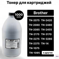 Тонер ELC393-1000 для Brother TN-2075/TN-2175/TN-2275/TN-2375/TN-1075/TN-1095 ELC 1кг бут.(HG393)