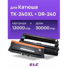 Комплект картридж TK240XL + драм DR240 черный для Катюша P140 / M140 / M240 ELC